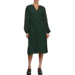 Grüne Bestickte Langärmelige Tommy Hilfiger Midi Rundhals-Ausschnitt Midikleider & knielange Kleider aus Viskose für Damen Größe XXL 
