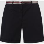 Marineblaue Tommy Hilfiger Chino-Shorts mit Gürtel aus Baumwollmischung für Damen Größe XXL Große Größen 