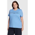 Reduzierte Blaue Tommy Hilfiger T-Shirts für Damen Größe XL 