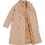 Beige Unifarbene Casual Tommy Hilfiger Maxi Trenchcoats mit Knopf aus Baumwollmischung für Damen Größe XXL für den für den Herbst 