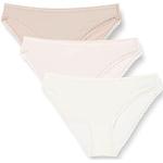 Tommy Hilfiger Damen 3P Unterwsche im Bikini-Stil, Ivory/Balanced Beige/Pale Pink, L
