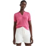 Pinke Kurzärmelige Tommy Hilfiger Kurzarm-Poloshirts für Damen Größe XL 