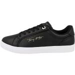 Tommy Hilfiger Damen Signature Piping FW0FW06870 Cupsole Sneaker, Schwarz (Black/Patent), 39 EU