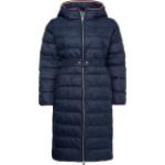 Marineblaue Gesteppte Tommy Hilfiger Sorona Maxi Damensteppmäntel & Damenpuffercoats Größe M für den für den Herbst 
