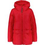 Reduzierte Rote Gesteppte Tommy Hilfiger Sorona Damensteppmäntel & Damenpuffercoats mit Reißverschluss aus Polyester mit Kapuze Größe XS für den Winter 