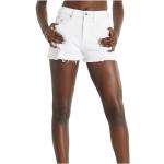 Reduzierte Weiße Bestickte Elegante Tommy Hilfiger TOMMY JEANS Jeans Hotpants aus Denim enganliegend für Damen für den für den Sommer 