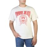 Reduzierte Weiße Unifarbene Kurzärmelige Tommy Hilfiger T-Shirts aus Baumwolle für Herren Größe M 