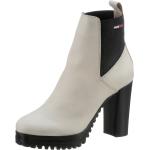 Beige Tommy Hilfiger Essentials High Heel Stiefeletten & High Heel Boots aus Leder Größe 38 