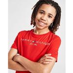 Rote Kurzärmelige Tommy Hilfiger Essentials Bio Kinder T-Shirts Größe 134 