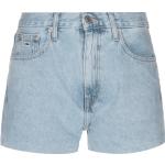 Blaue Tommy Hilfiger Hilfiger Denim Jeans Hotpants Faded mit Reißverschluss aus Denim für Damen 