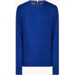 Cobaltblaue Unifarbene Tommy Hilfiger Kaschmir-Pullover für Herren Größe S 