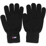 Schwarze Tommy Hilfiger Flag Strick-Handschuhe für Damen 