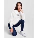 Weiße Bestickte Langärmelige Tommy Hilfiger Essentials Kindersweatshirts aus Baumwolle für Mädchen Größe 188 