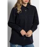 Reduzierte Blaue Unifarbene Tommy Hilfiger Hemdjacken aus Baumwollmischung für Damen Größe XS 