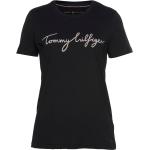 Schwarze Tommy Hilfiger Heritage T-Shirts für Damen Größe XS 