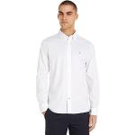 Reduzierte Weiße Langärmelige Tommy Hilfiger Button Down Kragen Herrenlangarmhemden aus Baumwolle Größe 3 XL 