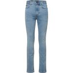 Marineblaue Bestickte Slim Fit Jeans mit Reißverschluss aus Denim für Herren 