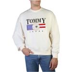 Reduzierte Weiße Unifarbene Langärmelige Tommy Hilfiger Herrensweatshirts aus Baumwolle Größe M 