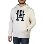 Reduzierte Weiße Langärmelige Tommy Hilfiger Herrensweatshirts mit Kapuze Größe M 