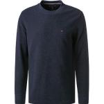 Mitternachtsblaue Bestickte Casual Langärmelige Tommy Hilfiger T-Shirts für Herren Größe XXL 