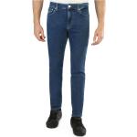 Reduzierte Blaue Tommy Hilfiger Logo Slim Fit Jeans mit Reißverschluss aus Baumwolle für Herren 