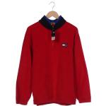 Reduzierte Rote Tommy Hilfiger Herrensweatshirts aus Fleece Übergrößen 