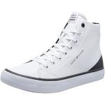 Reduzierte Weiße Tommy Hilfiger TH High Top Sneaker & Sneaker Boots mit Schnürsenkel aus Stoff für Herren Größe 41 