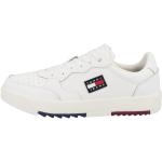 Tommy Jeans Herren Cupsole Sneaker Retro Schuhe, Weiß (White), 44