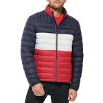 Tommy Hilfiger Herren Ultra Loft Lightweight Packable Puffer Jacket (Standard und Big & Tall) Daunenalternative Mantel, Midnight/Weiß/Rot W/Patch, L