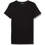 Reduzierte Schwarze Kurzärmelige Tommy Hilfiger V-Ausschnitt T-Shirts aus Baumwolle für Herren Größe XL 