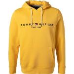 Gelbe Motiv Tommy Hilfiger Bio Herrenhoodies & Herrenkapuzenpullover aus Baumwollmischung mit Kapuze Größe XXL 