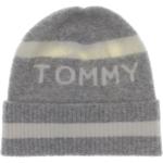 Tommy Hilfiger Wintermütze Damen Desert Sky dunkelblau mit grauem Bommel