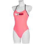 Reduzierte Pinke Tommy Hilfiger Badeanzüge mit hohem Beinausschnitt aus Polyamid mit Kreuzträgern für Damen Größe XS 