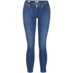 Reduzierte Blaue Tommy Hilfiger Hüftjeans & Low Waist Jeans mit Reißverschluss aus Baumwolle für Damen Weite 29, Länge 30 