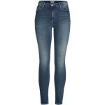 Reduzierte Blaue Tommy Hilfiger 5-Pocket Jeans mit Reißverschluss aus Baumwolle für Damen Weite 26, Länge 32 