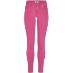 Reduzierte Pinke Tommy Hilfiger 5-Pocket Jeans mit Reißverschluss aus Baumwolle für Damen Weite 27, Länge 30 