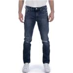 Blaue Elegante Tommy Hilfiger Scanton Slim Fit Jeans mit Reißverschluss aus Denim für Herren Weite 32, Länge 34 