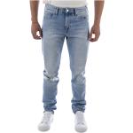 Hellblaue Tommy Hilfiger Scanton Slim Fit Jeans mit Reißverschluss aus Denim für Herren 