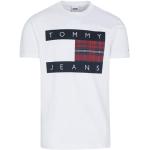 Reduzierte Weiße Kurzärmelige Tommy Hilfiger T-Shirts aus Baumwolle für Herren Größe XS 
