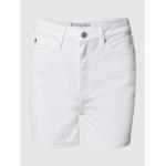 Reduzierte Weiße Tommy Hilfiger Jeans-Shorts mit Reißverschluss aus Baumwollmischung für Damen Größe S 