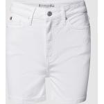 Weiße Tommy Hilfiger Jeans-Shorts mit Reißverschluss aus Baumwollmischung für Damen Größe L 