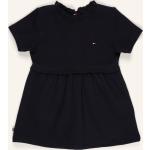 Dunkelblaue Kurzärmelige Tommy Hilfiger Jerseykleider für Kinder mit Rüschen aus Jersey Größe 92 