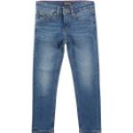 Blaue Bestickte Tommy Hilfiger Scanton Slim Jeans für Kinder aus Denim für Jungen Größe 98 