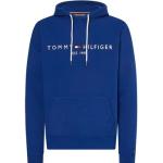 Reduzierte Blaue Tommy Hilfiger Logo Herrensweatshirts mit Kapuze Größe 3 XL für den für den Herbst 