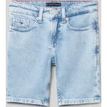 Blaue Tommy Hilfiger Jeans Shorts für Kinder mit Reißverschluss aus Baumwollmischung für Jungen Größe 92 
