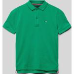 Grüne Kurzärmelige Tommy Hilfiger Logo Kinderpoloshirts & Kinderpolohemden aus Baumwolle Größe 122 