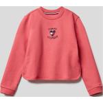 Hellrote Tommy Hilfiger Kindersweatshirts aus Baumwolle für Mädchen Größe 110 