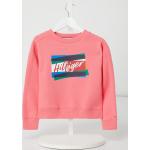 Pinke Tommy Hilfiger Logo Kindersweatshirts aus Baumwollmischung für Mädchen Größe 92 