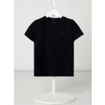 Marineblaue Tommy Hilfiger Logo Bio Kinder T-Shirts aus Baumwolle für Jungen Größe 122 