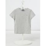 Graue Melierte Tommy Hilfiger Logo Bio Kinder T-Shirts aus Baumwolle für Jungen Größe 122 